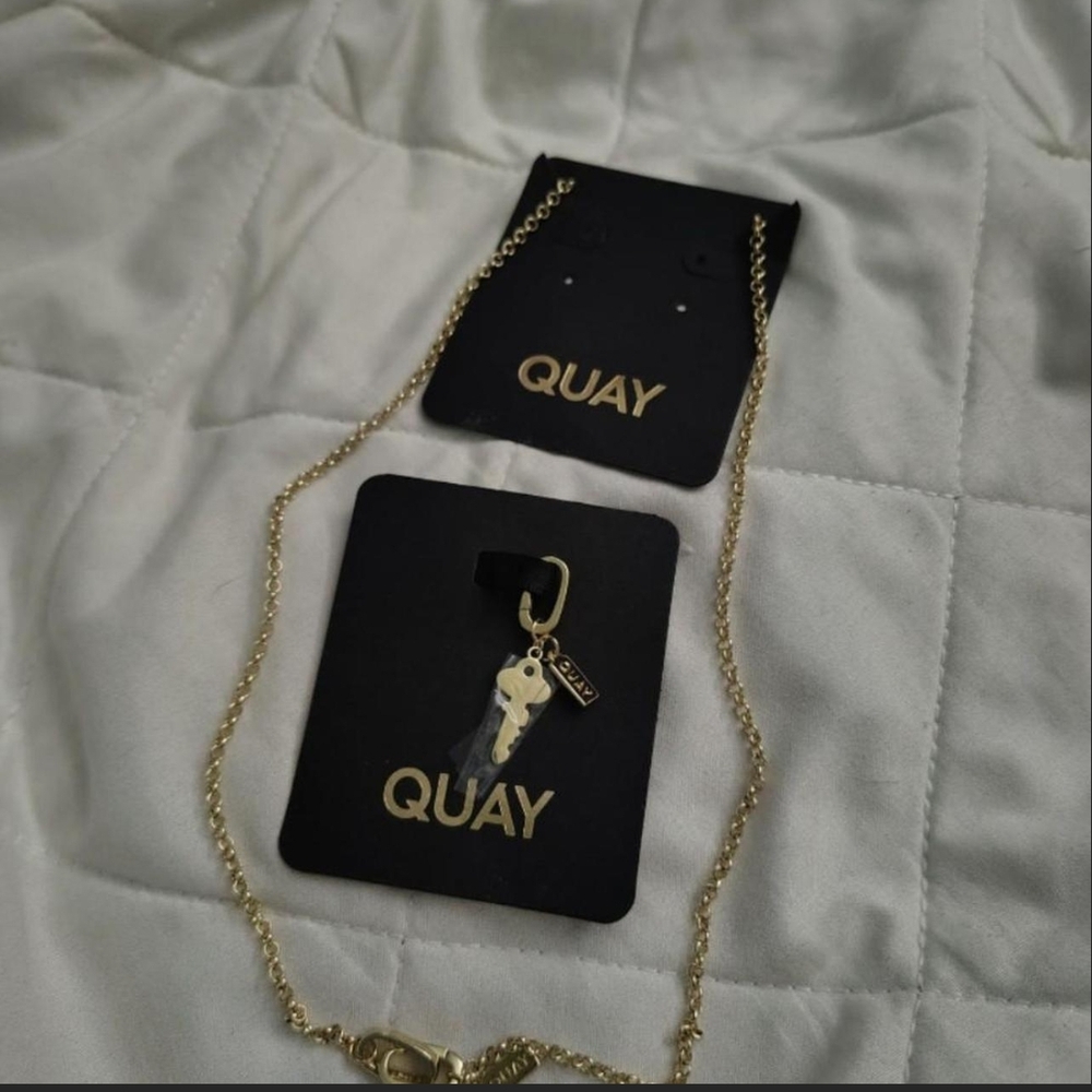 Quay Australia Gold Key Charm Necklace